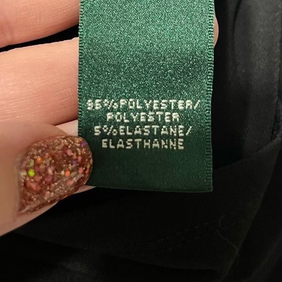 Ralph Lauren Black Striped Ruched Sheath Dress 14 Large - Picture 9 of 9